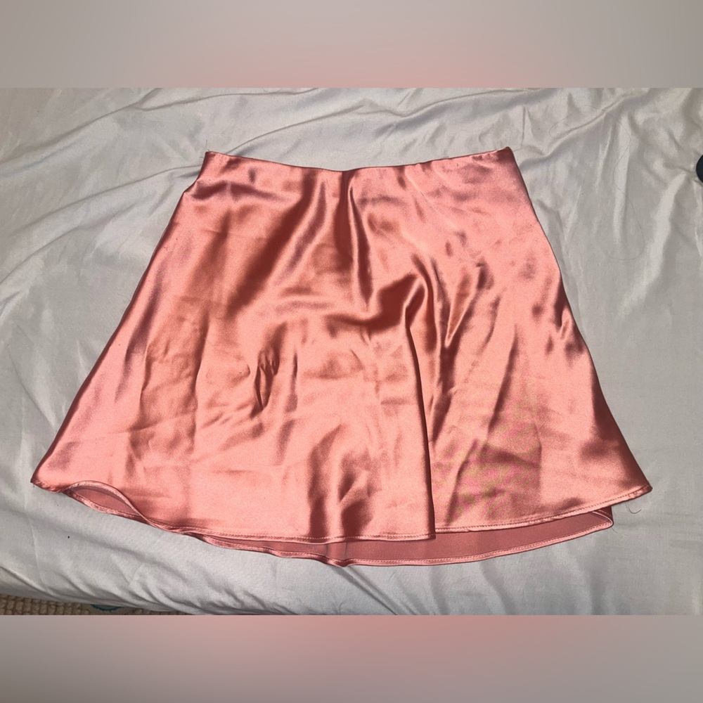 Forever 21 Blush Satin Skirt